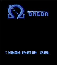 Title screen of Omega on the Arcade.