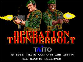 Title screen of Operation Thunderbolt on the Arcade.