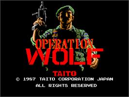 Title screen of Operation Wolf on the Arcade.