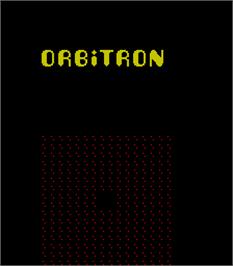 Title screen of Orbitron on the Arcade.