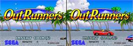 Title screen of OutRunners on the Arcade.