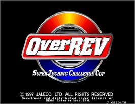 Title screen of Over Rev on the Arcade.