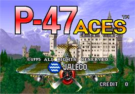 Title screen of P-47 Aces on the Arcade.
