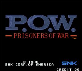 Title screen of P.O.W. - Prisoners of War on the Arcade.