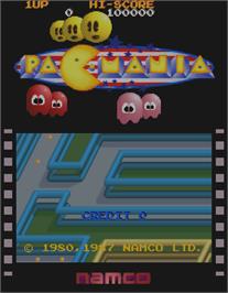 Title screen of Pac-Mania on the Arcade.