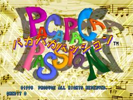 Title screen of Paca Paca Passion on the Arcade.