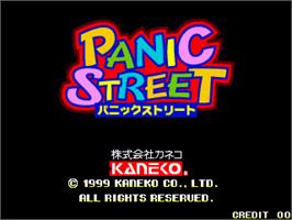 Title screen of Panic Street on the Arcade.