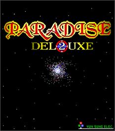 Title screen of Paradise 2 Deluxe on the Arcade.
