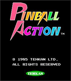 Title screen of Pinball Action on the Arcade.