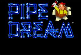 Title screen of Pipe Dream on the Arcade.