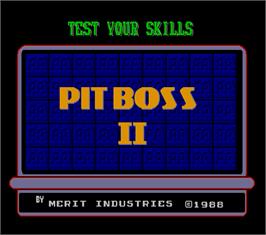 Title screen of Pit Boss II on the Arcade.