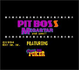 Title screen of Pit Boss Megastar on the Arcade.