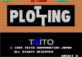 Title screen of Plotting on the Arcade.