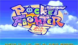 Title screen of Pocket Fighter on the Arcade.
