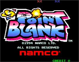 Title screen of Point Blank on the Arcade.