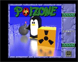 Title screen of Poizone on the Arcade.