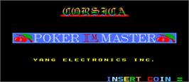 Title screen of Poker Master on the Arcade.