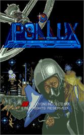 Title screen of Pollux on the Arcade.