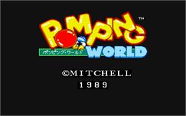 Title screen of Pomping World on the Arcade.