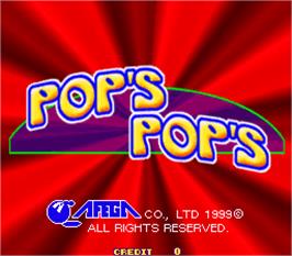 Title screen of Pop's Pop's on the Arcade.