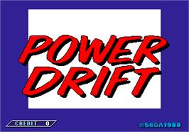 Title screen of Power Drift on the Arcade.