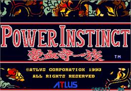 Title screen of Power Instinct on the Arcade.