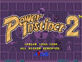 Title screen of Power Instinct 2 on the Arcade.