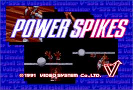 Title screen of Power Spikes on the Arcade.