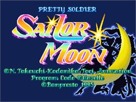 Title screen of Pretty Soldier Sailor Moon on the Arcade.