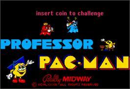 Title screen of Professor Pac-Man on the Arcade.