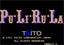 Title screen of PuLiRuLa on the Arcade.