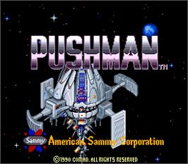 Title screen of Pushman on the Arcade.