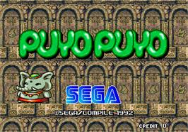 Title screen of Puyo Puyo on the Arcade.