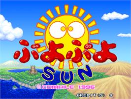 Title screen of Puyo Puyo Sun on the Arcade.