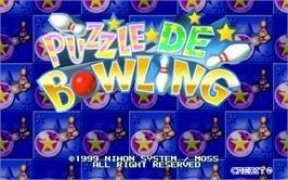 Title screen of Puzzle De Bowling on the Arcade.