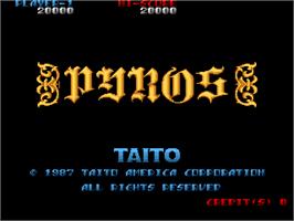 Title screen of Pyros on the Arcade.