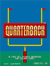 Title screen of Quarterback on the Arcade.