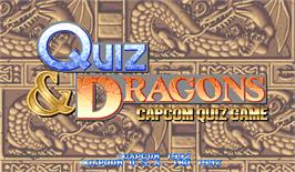 Title screen of Quiz & Dragons: Capcom Quiz Game on the Arcade.