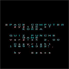 Title screen of Quiz Punch 2 on the Arcade.