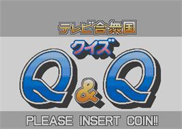 Title screen of Quiz TV Gassyuukoku Q&Q on the Arcade.