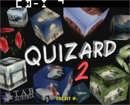 Title screen of Quizard 2.2 on the Arcade.
