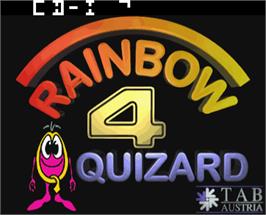 Title screen of Quizard Rainbow 4.1 on the Arcade.