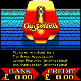 Title screen of Quizvaders on the Arcade.