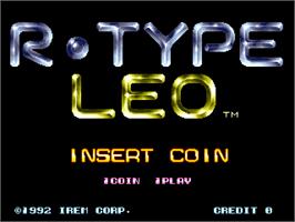 Title screen of R-Type Leo on the Arcade.