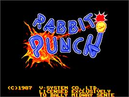 Title screen of Rabbit Punch on the Arcade.