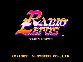 Title screen of Rabio Lepus on the Arcade.