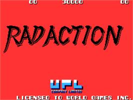 Title screen of Rad Action / NinjaKun Ashura no Shou on the Arcade.