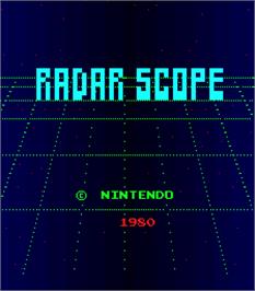 Title screen of Radar Scope on the Arcade.