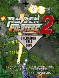 Title screen of Raiden Fighters 2.1 on the Arcade.