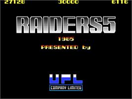 Title screen of Raiders5 on the Arcade.